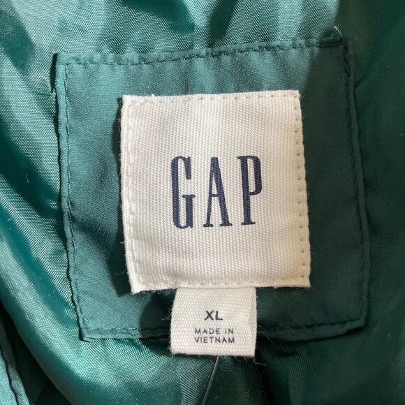 NWT GAP Womens Full ZIp Puffer Quilted Coat Jacket Teal Size XL Gorpcore Outdoor - Picture 6 of 7